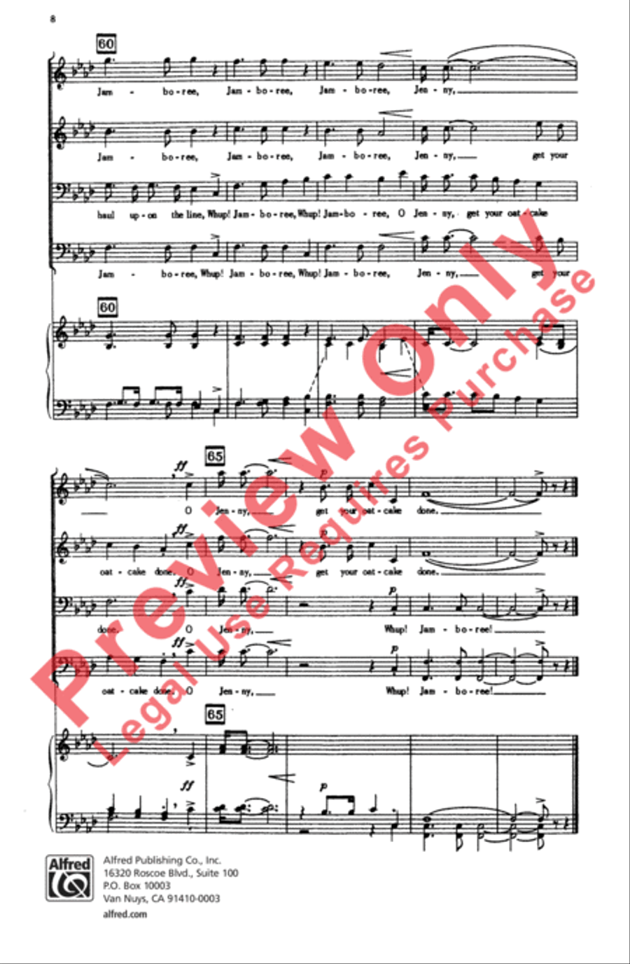 Whup! Jamboree Men's Choir scores gallery preview page 8