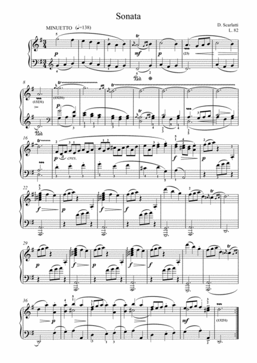 Scarlatti-Sonata in G-Major L.82 K.471(piano) image number null
