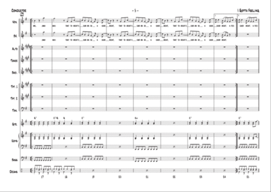 I Gotta Feeling Tenor Saxophone scores gallery preview page 5