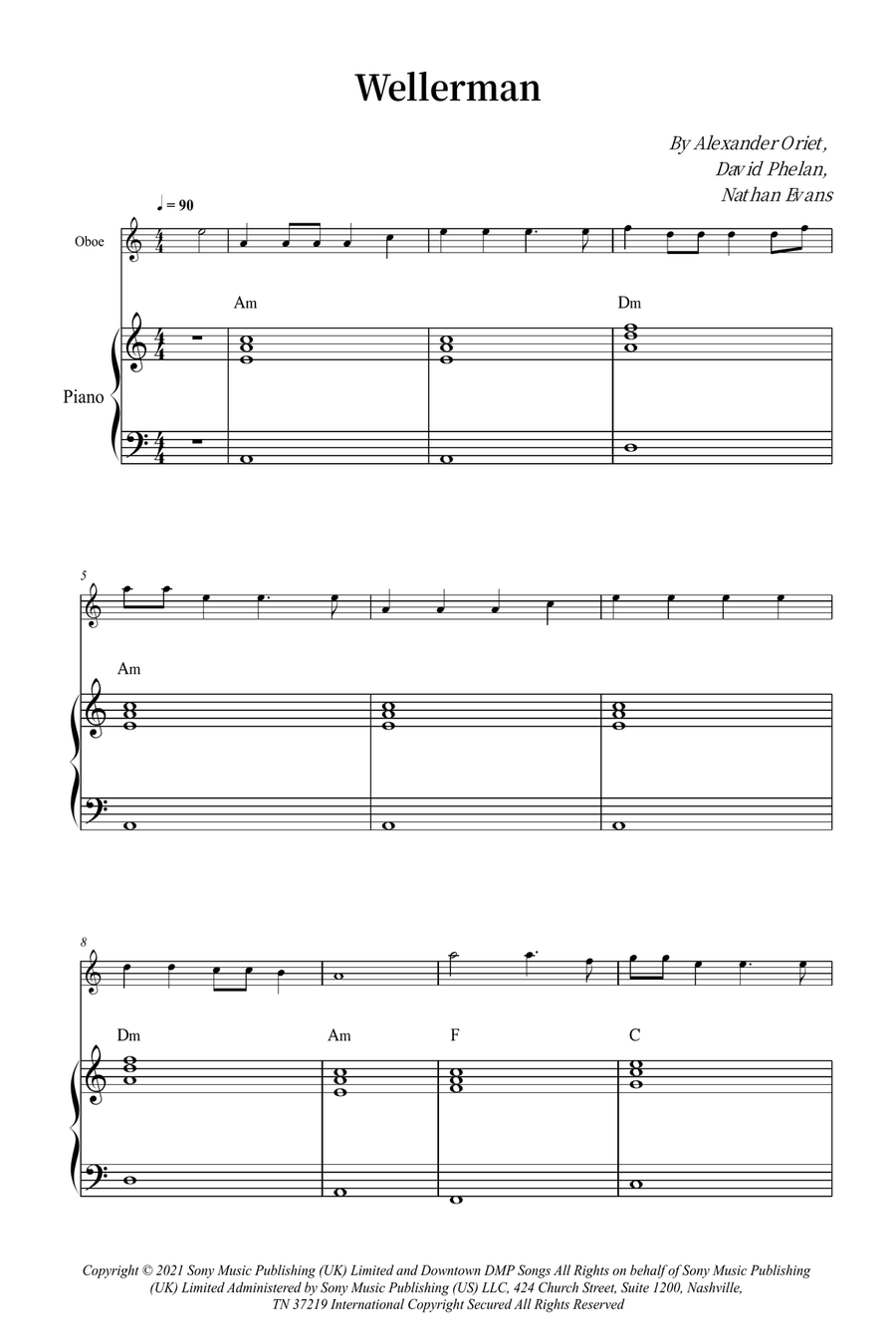 Wellerman Piano scores gallery preview page 1
