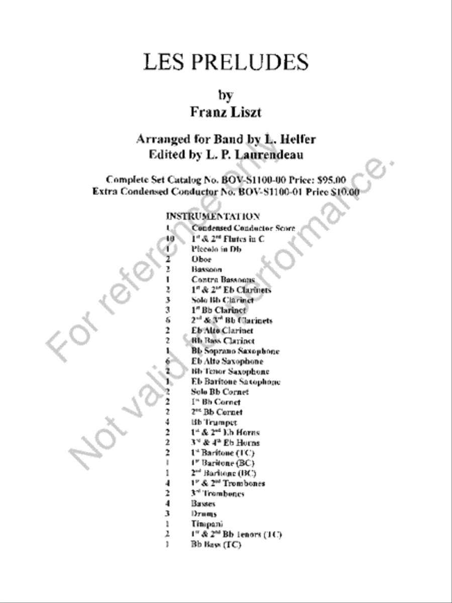 Les Preludes Concert Band scores gallery preview page 2