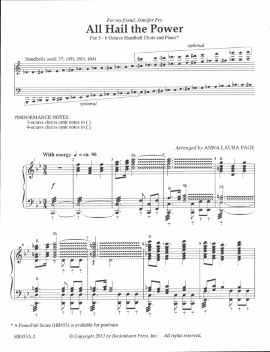 All Hail the Power - handbell part 5-Octaves scores gallery preview page 2