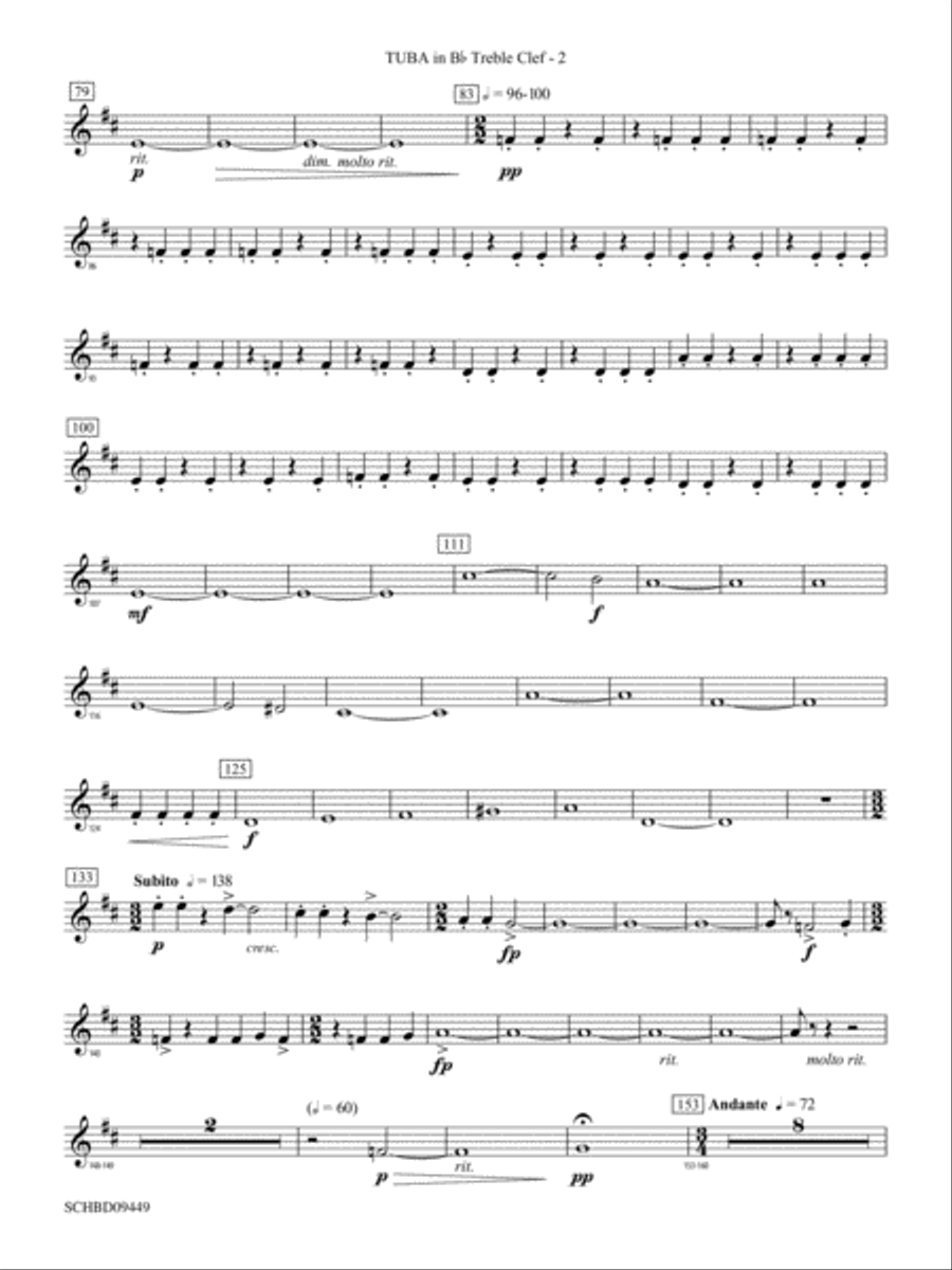 Psalm 46: (World Part) B-flat Tuba T.C. Concert Band scores gallery preview page 2