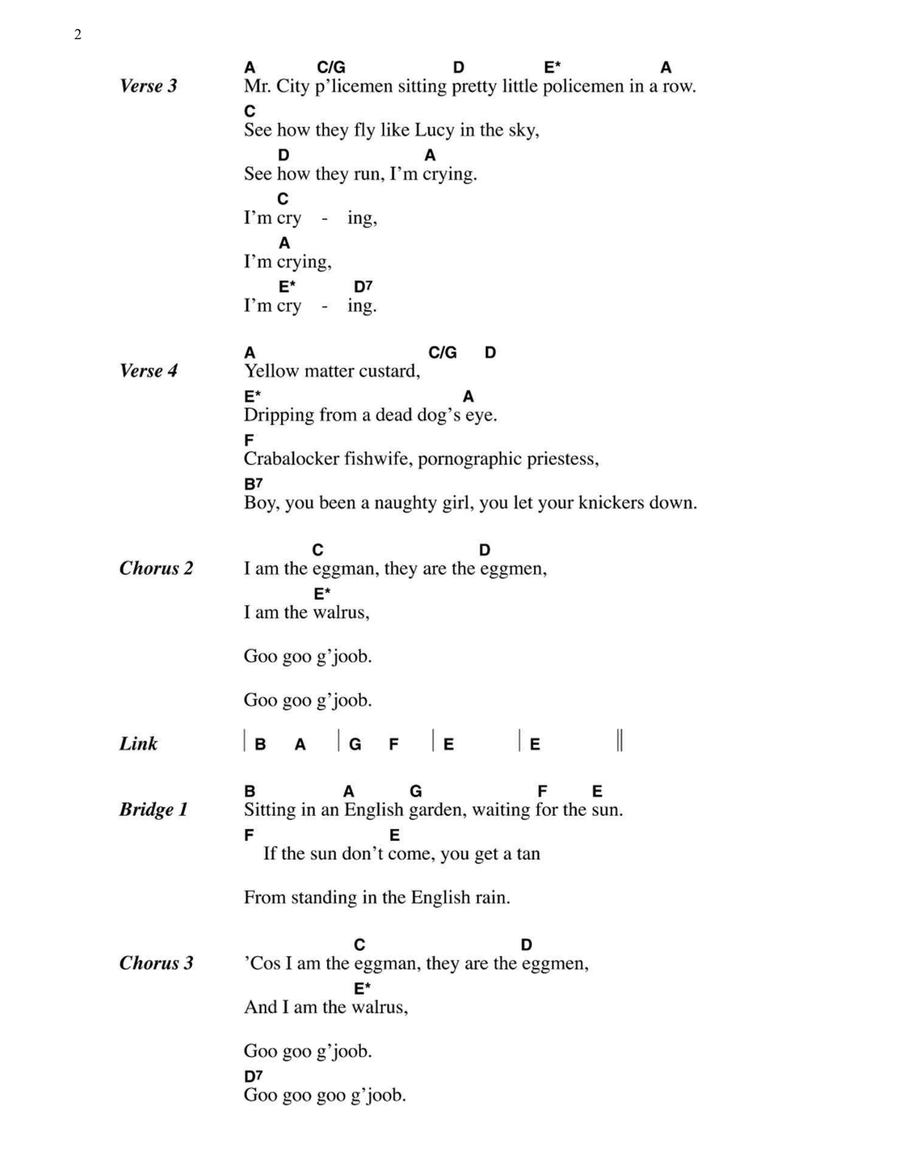I Am The Walrus I Am The Walrus Easy Guitar scores gallery preview page 2
