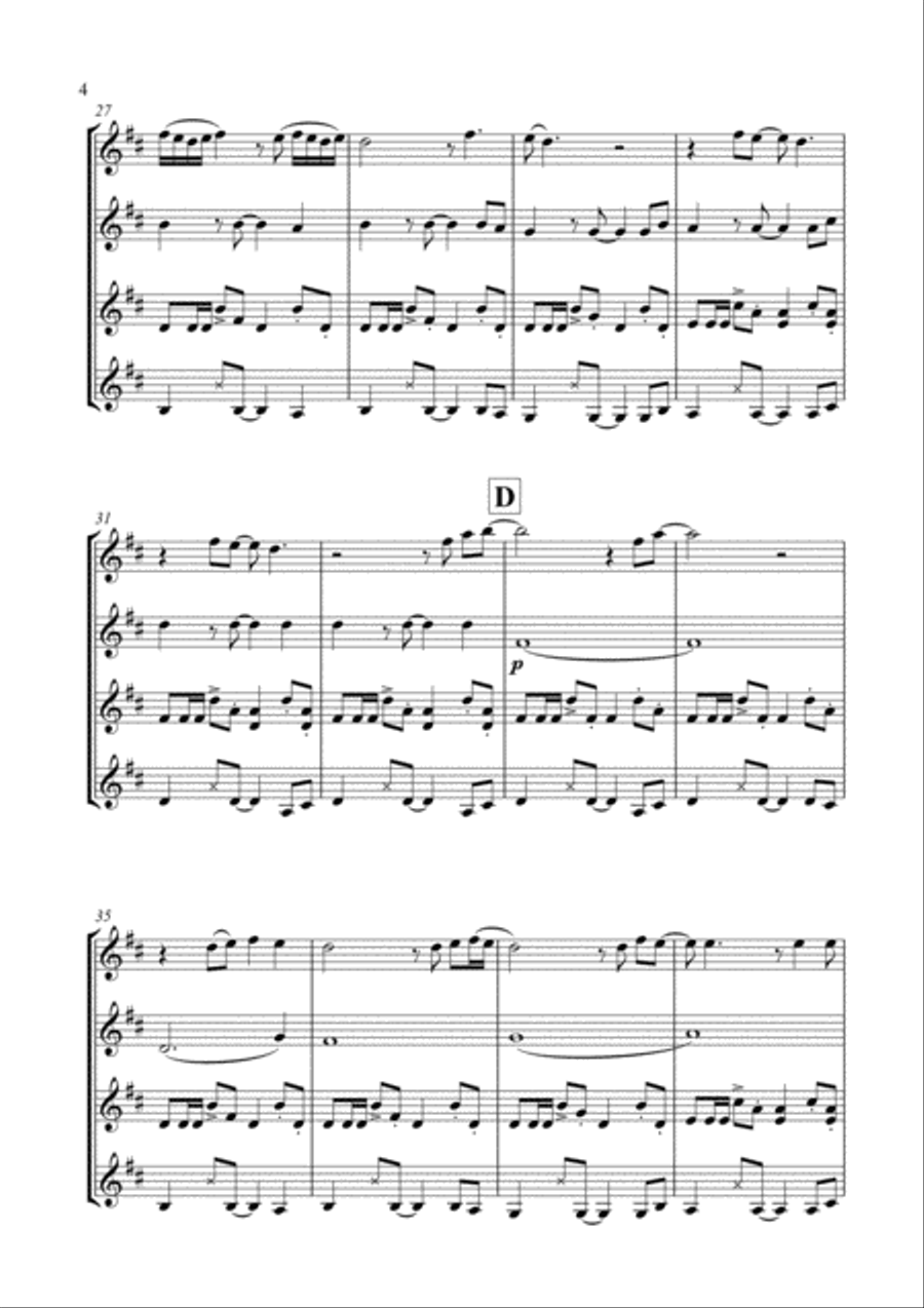 Stand By Me String Quartet scores gallery preview page 6