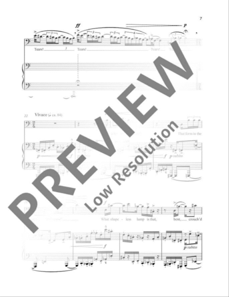 Three Songs Baritone Voice scores gallery preview page 8