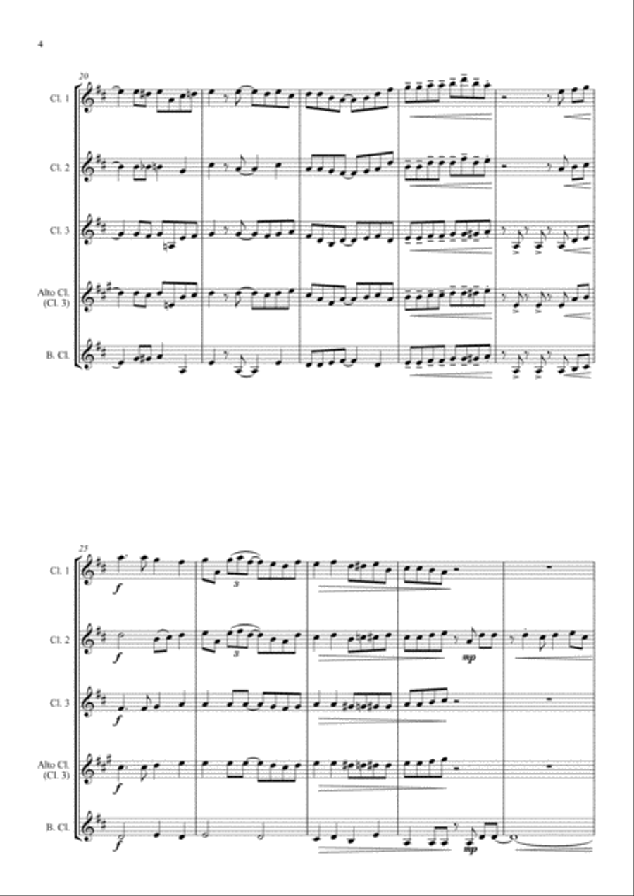 That Christmas Swing Thing... For Clarinet Quartet Clarinet Quartet scores gallery preview page 4