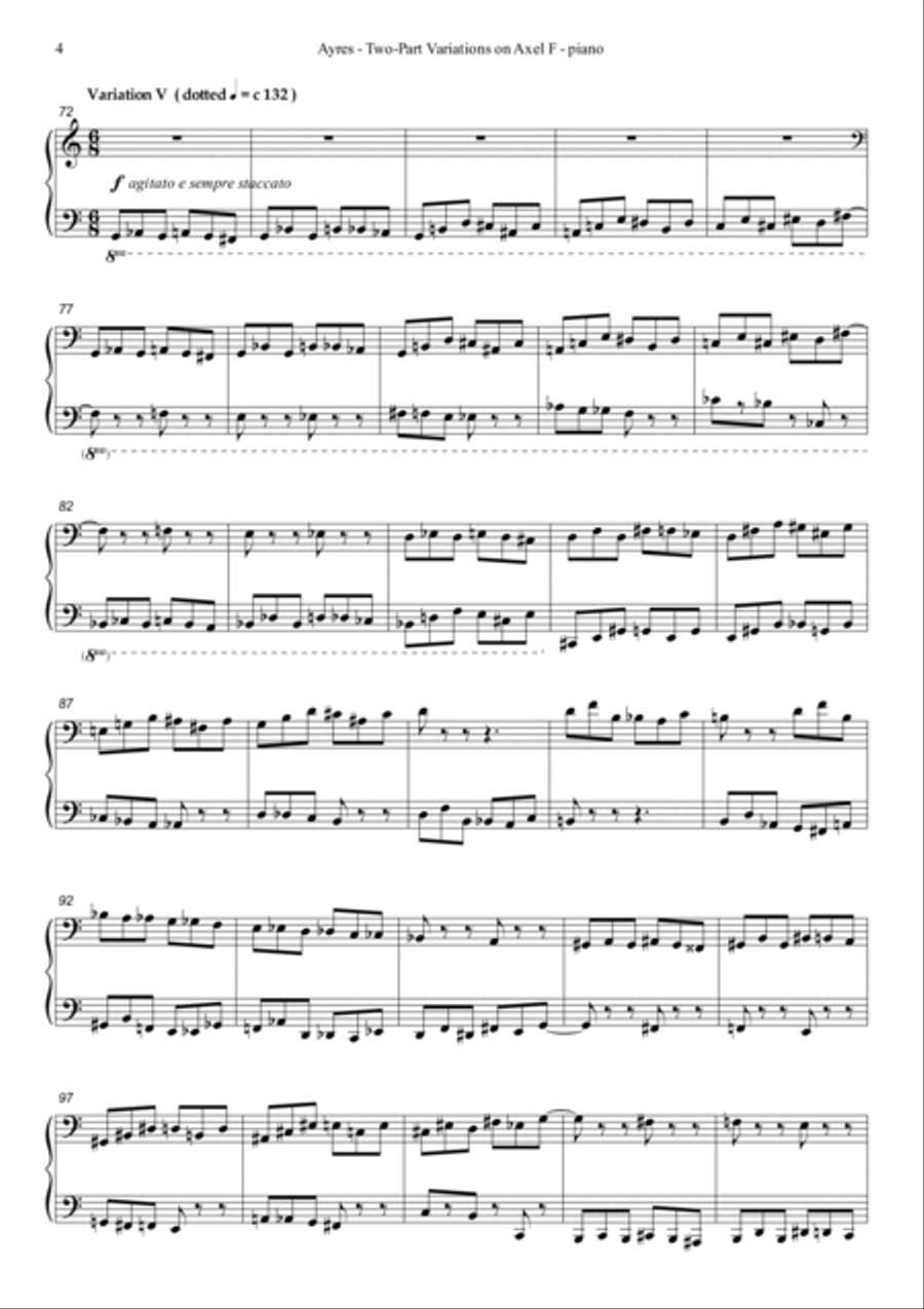 Axel F Axel F Piano Solo scores gallery preview page 5