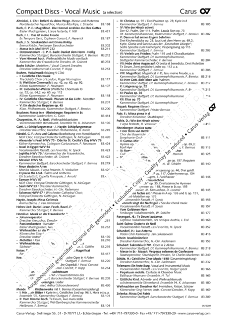 Missa brevis in D minor Missa brevis in D minor 4-Part scores gallery preview page 17