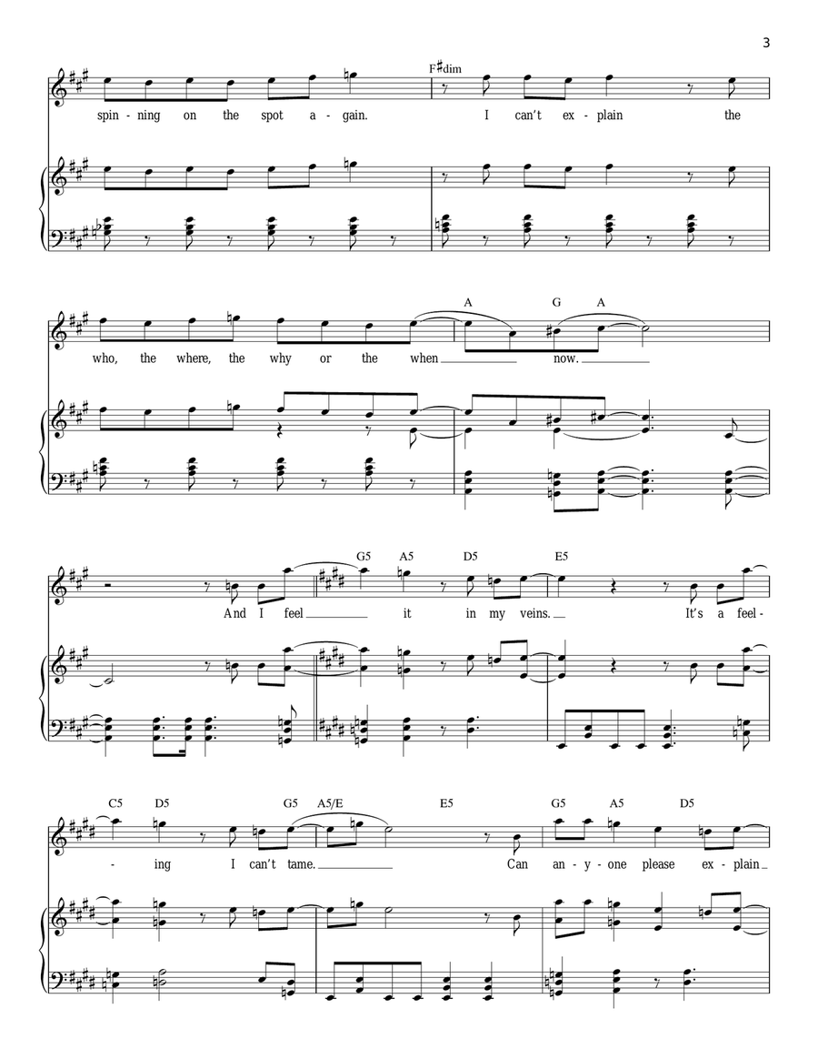 Bouncing Off The Walls Bouncing Off The Walls Piano, Vocal scores gallery preview page 3