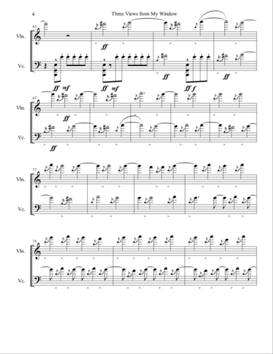 Three Views from My Window String Duet scores gallery preview page 6