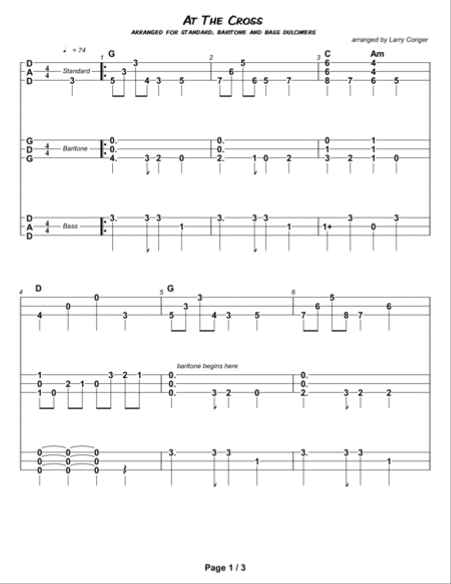 At the Cross (ensemble) Small Ensemble scores gallery preview page 3