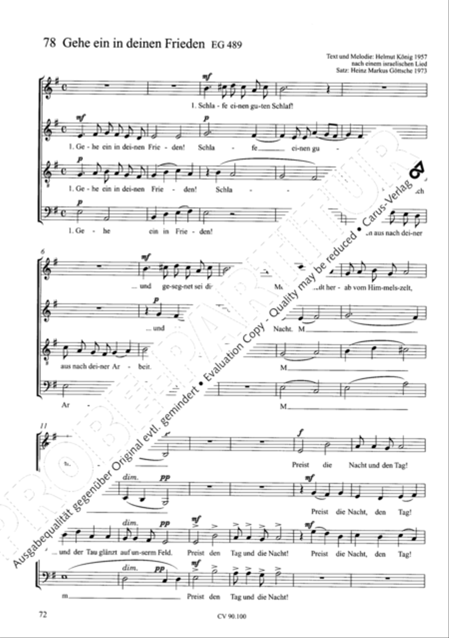 Chorsatze zum Evangelischen Gesangbuch Choir scores gallery preview page 77