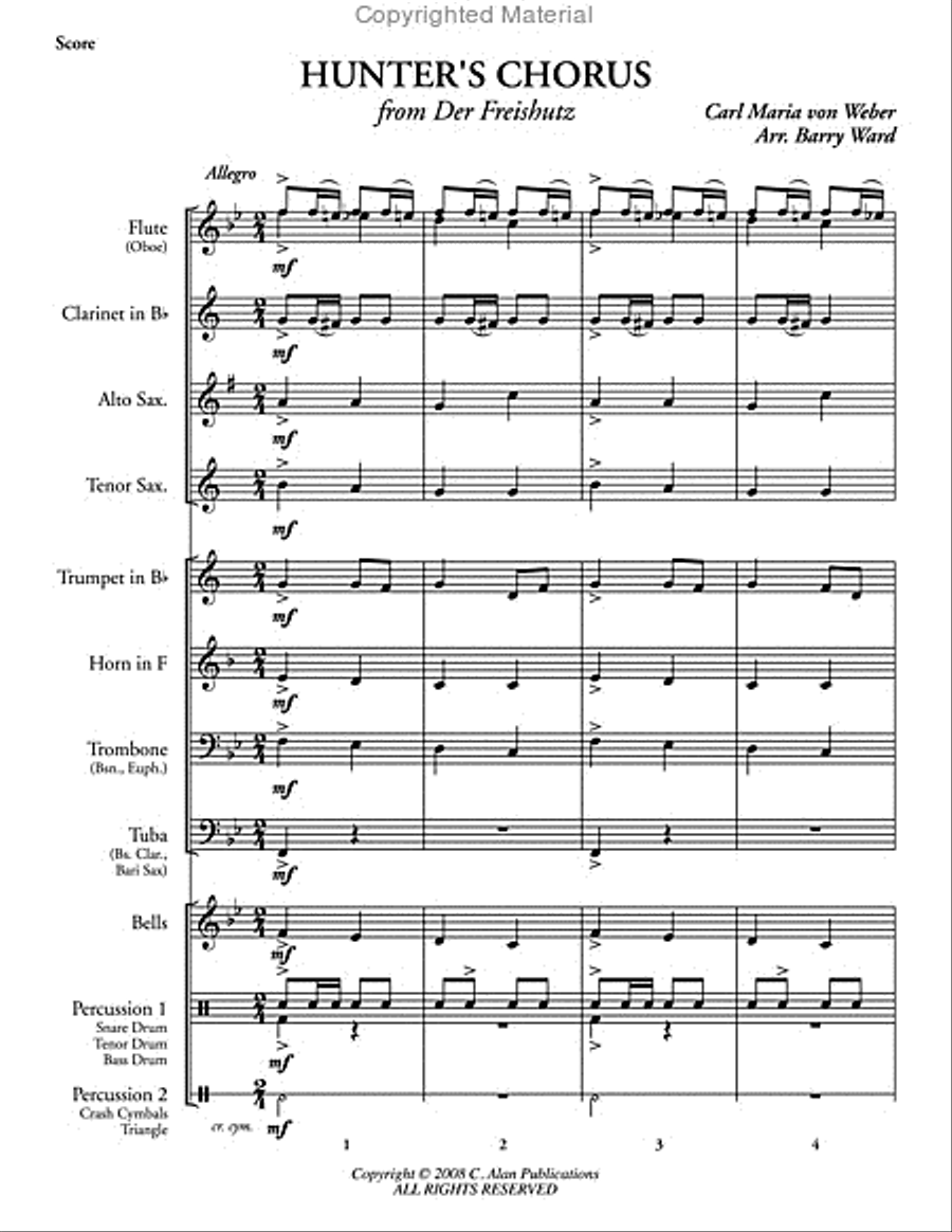 Hunter's Chorus Hunter's Chorus Choir scores gallery preview page 2