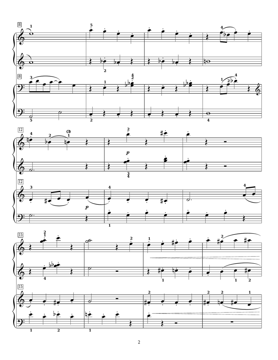I Saw Mommy Kissing Santa Claus Piano Duet scores gallery preview page 2