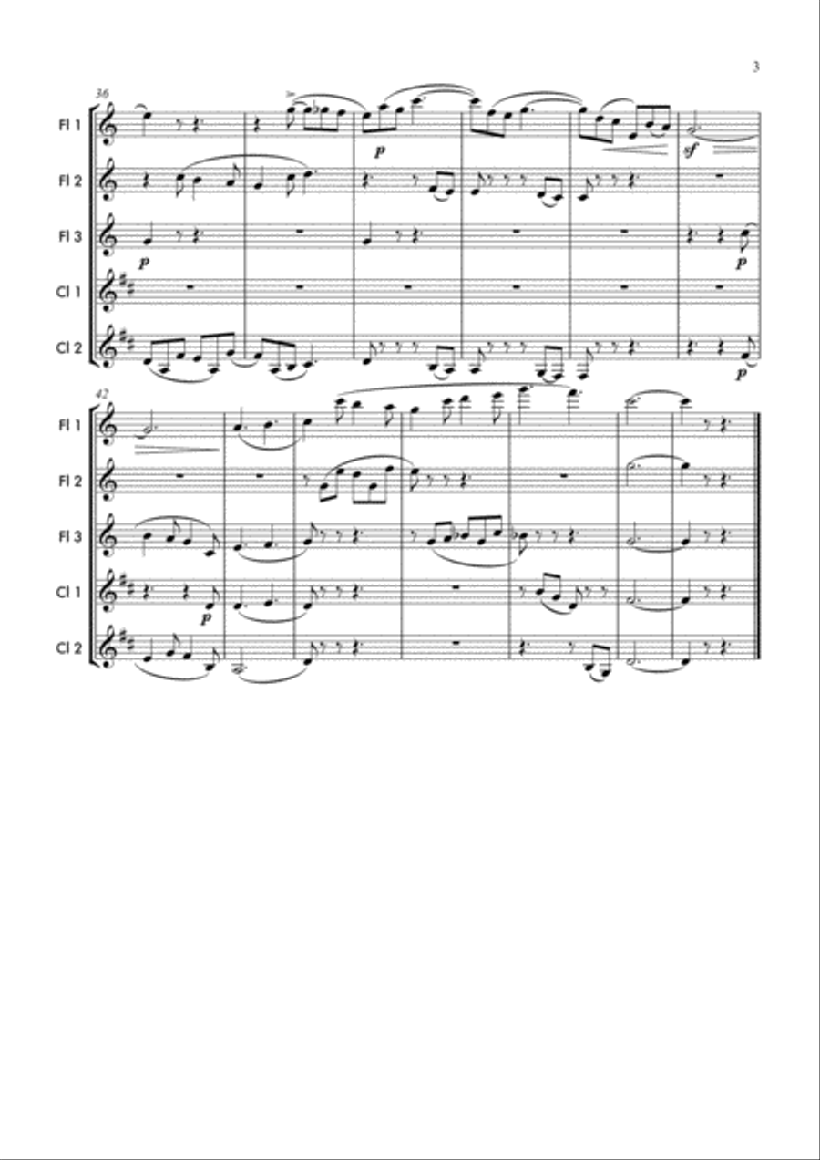 Jeux d'enfants no. 3 La Poupée - Georges Bizet Woodwind Ensemble scores gallery preview page 4