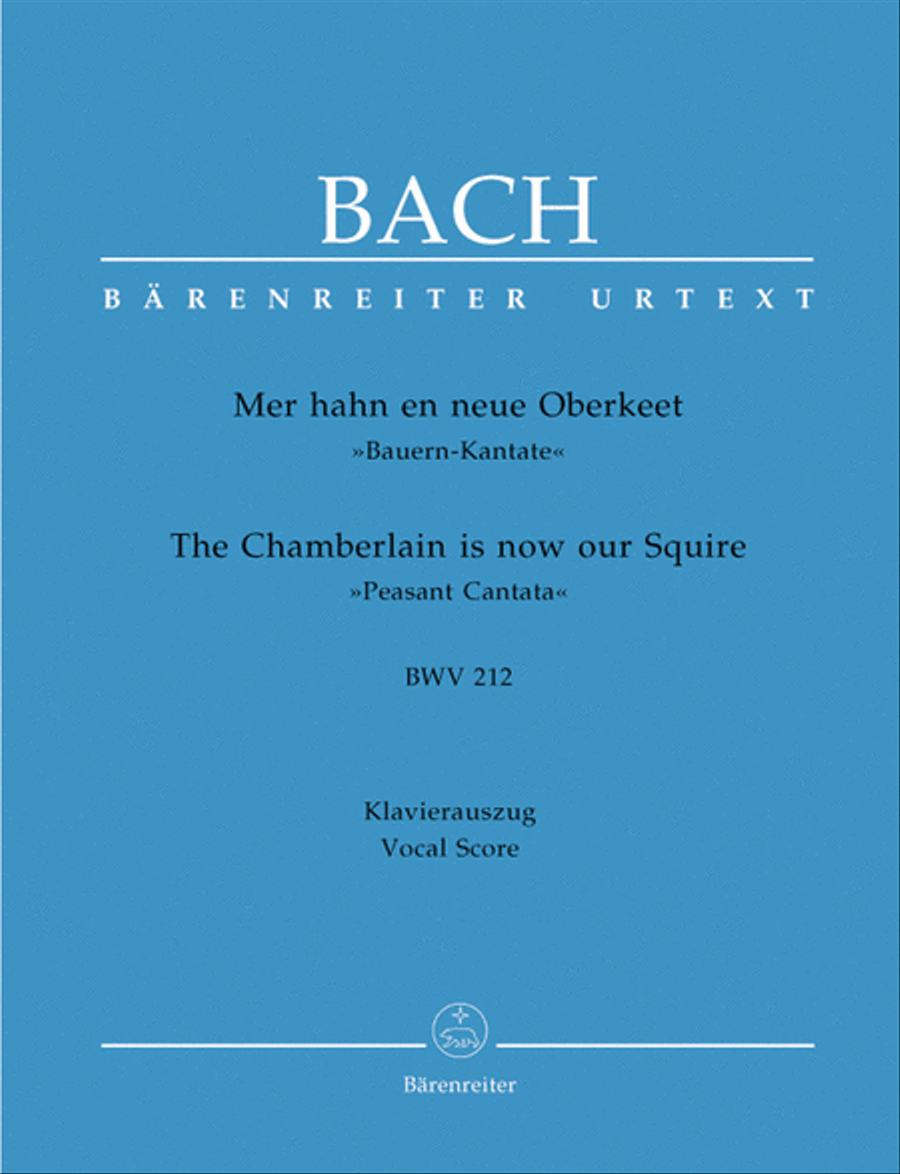 The Chamberlain is now our Squire BWV 212 'Peasant Cantata' Soprano Voice scores gallery preview page 1