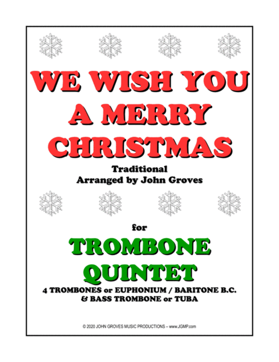 We Wish You A Merry Christmas - Trombone Quintet image number null