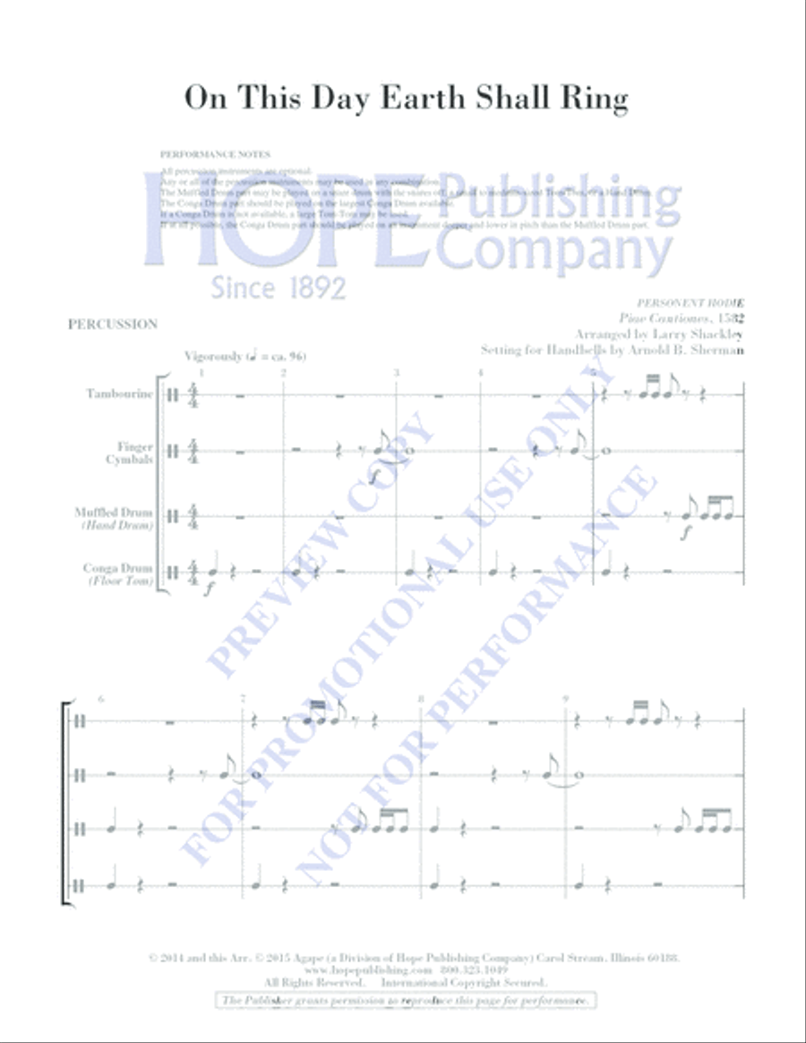On This Day Earth Shall Ring Handbell Choir scores gallery preview page 13