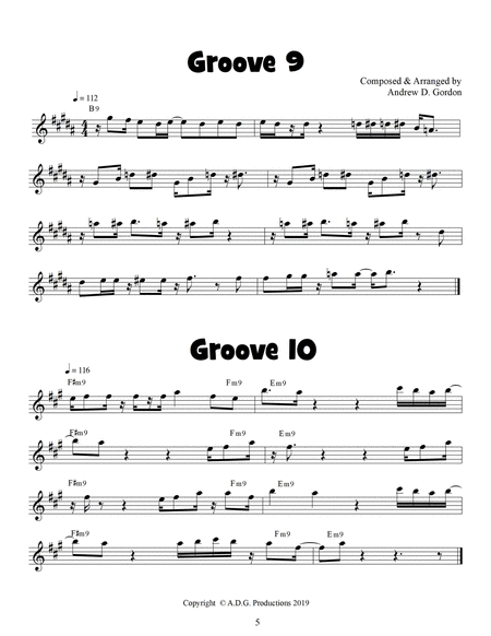 100 Ultimate Soul, Funk and R&B Grooves for Tenor Saxophone and Bb instruments by Andrew D. Gordon Tenor Saxophone - Sheet Music