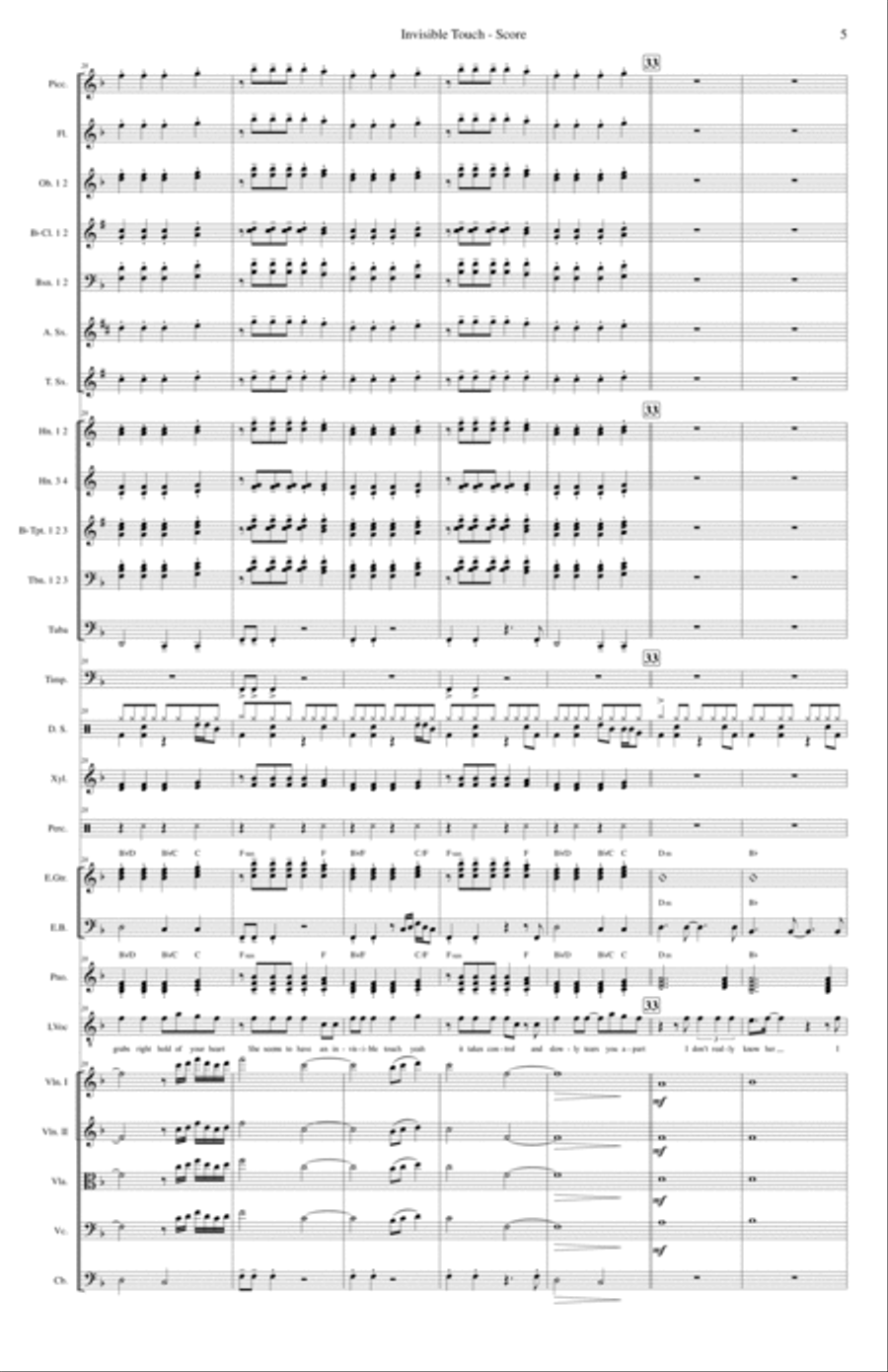 Invisible Touch Full Orchestra scores gallery preview page 5