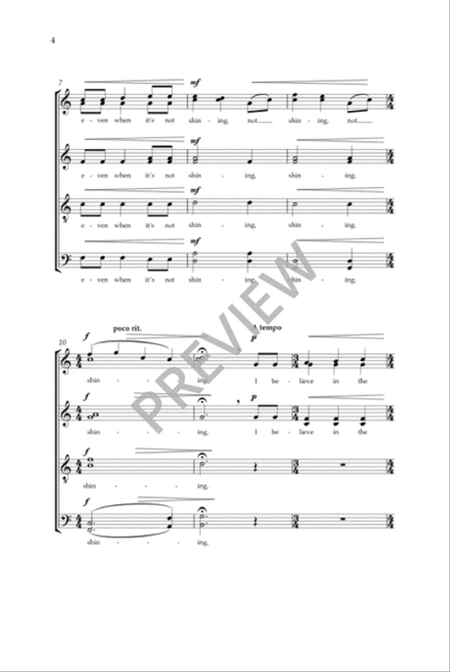 Even When He Is Silent - SATB divisi Divisi scores gallery preview page 5