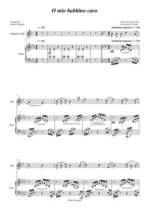 O mio babbino caro - for Trumpet in Bb and Piano accompaniment - orchestral play along