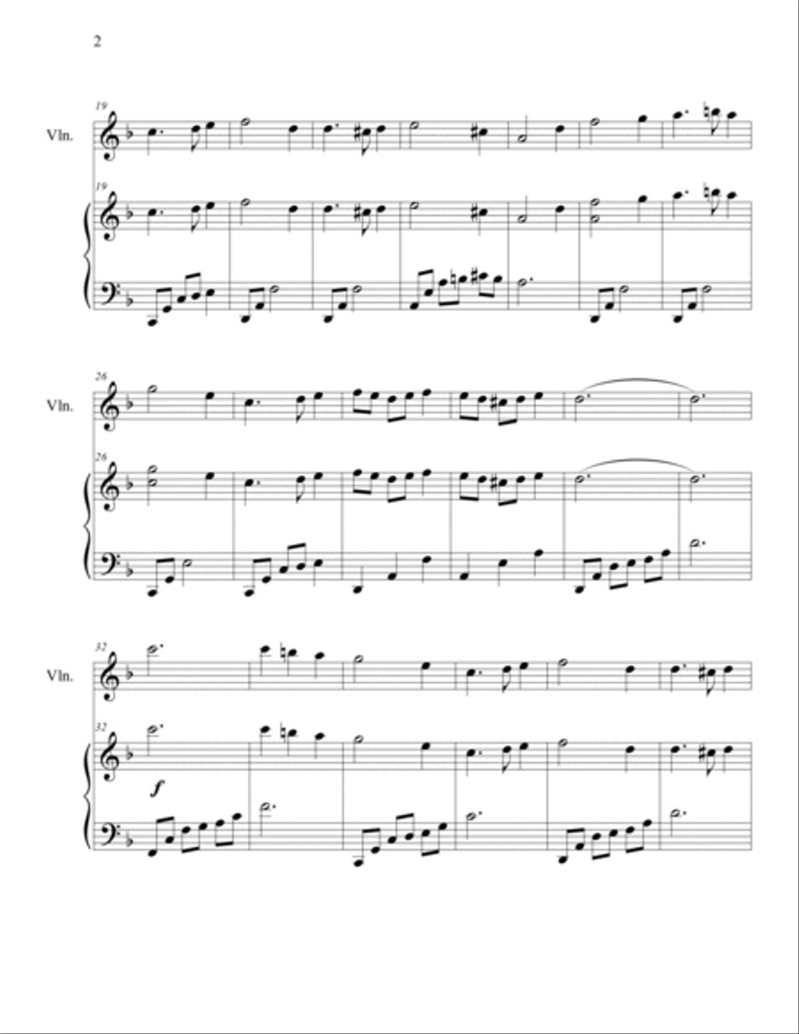 What Child is This? (Piano and Violin) Violin Solo scores gallery preview page 2