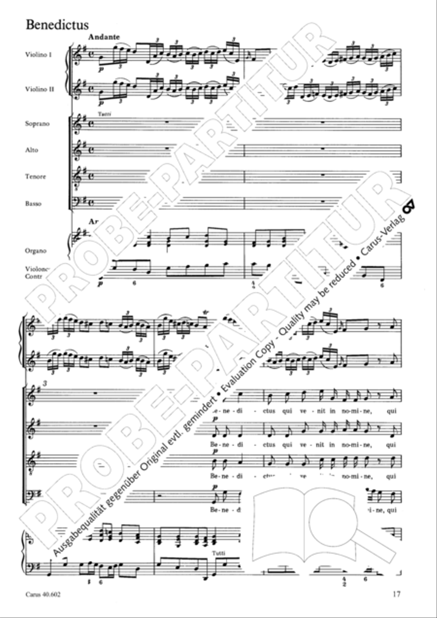 Missa brevis 4-Part scores gallery preview page 18