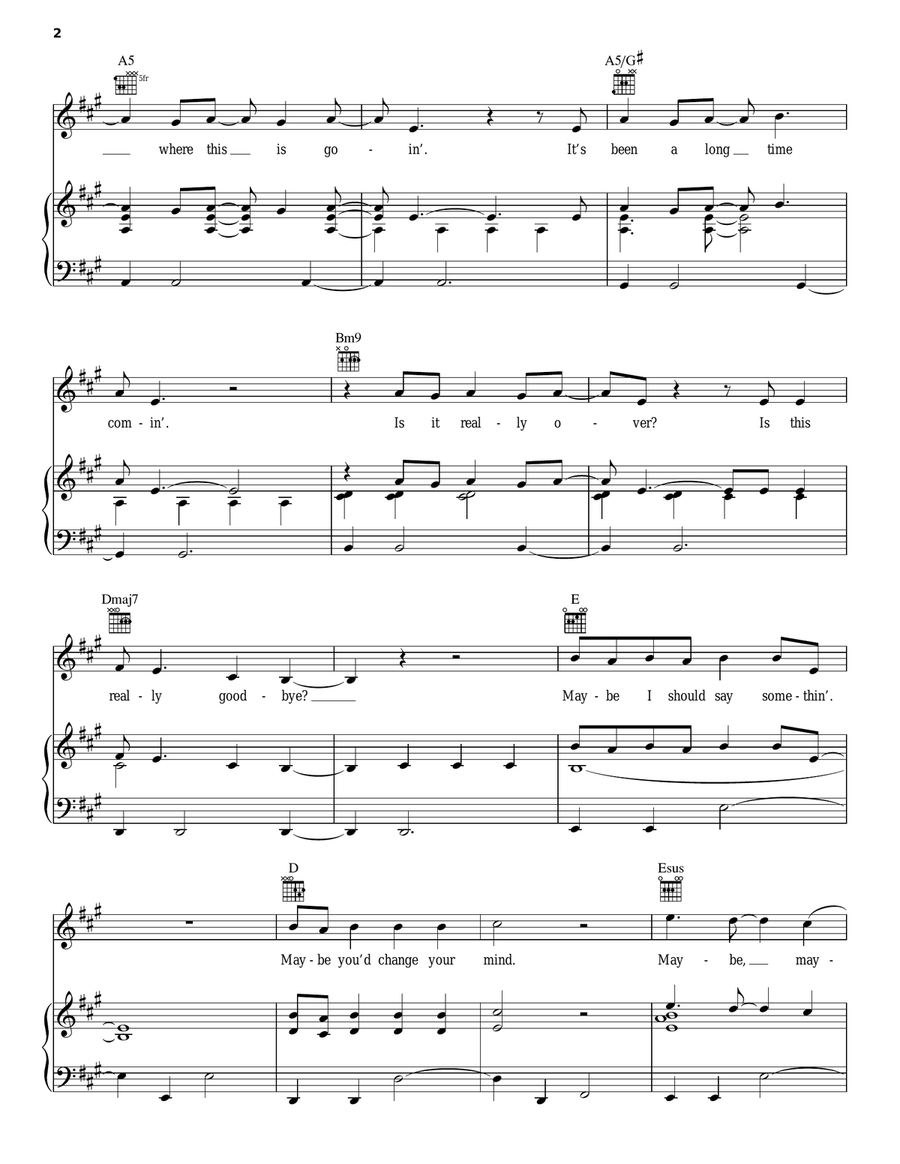 I Got Nothin' I Got Nothin' Piano, Vocal, Guitar scores gallery preview page 2