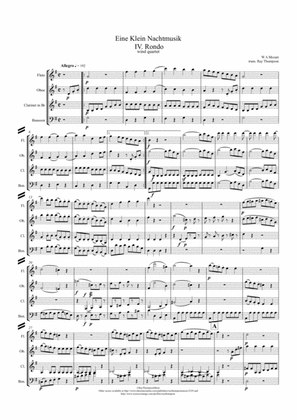 Mozart: Serenade No.13 in G "Eine Kleine Nachtmusik" K.525 Mvt.IV Rondo - wind quartet