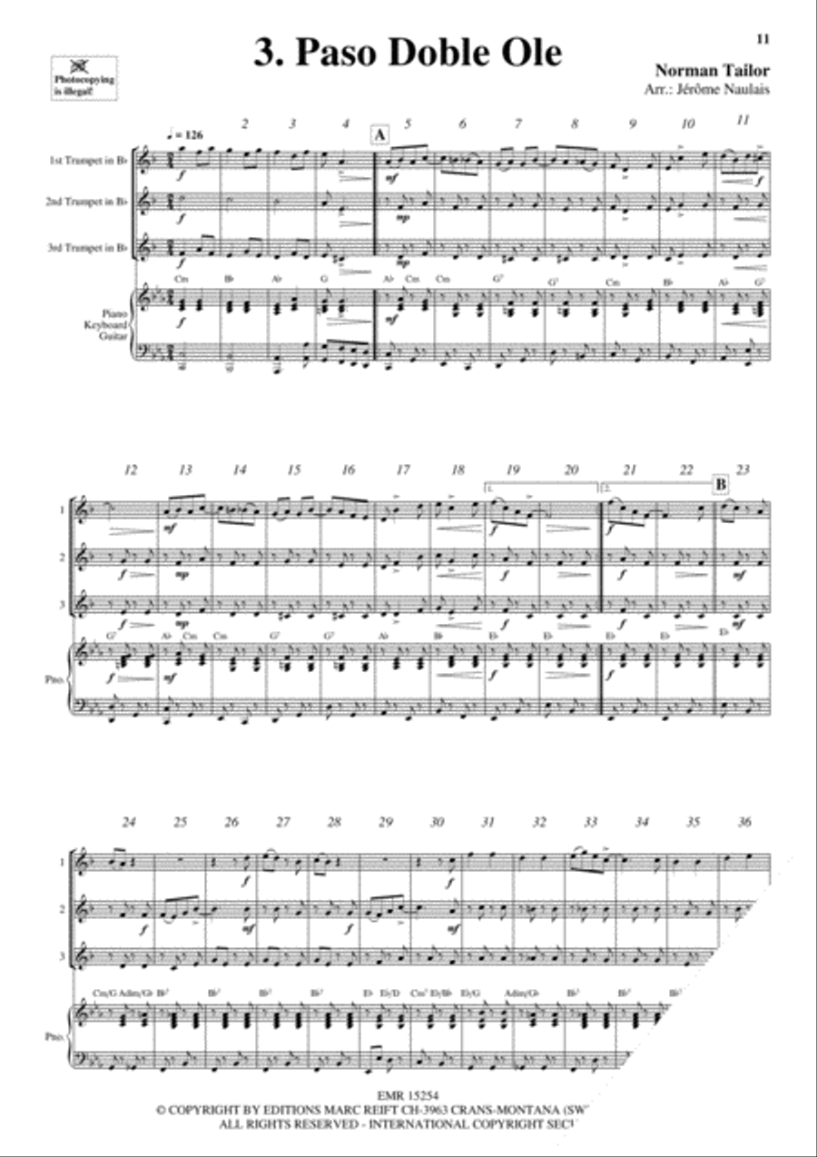 3 Trumpets & Piano Vol. 10 Trumpet Trio scores gallery preview page 5