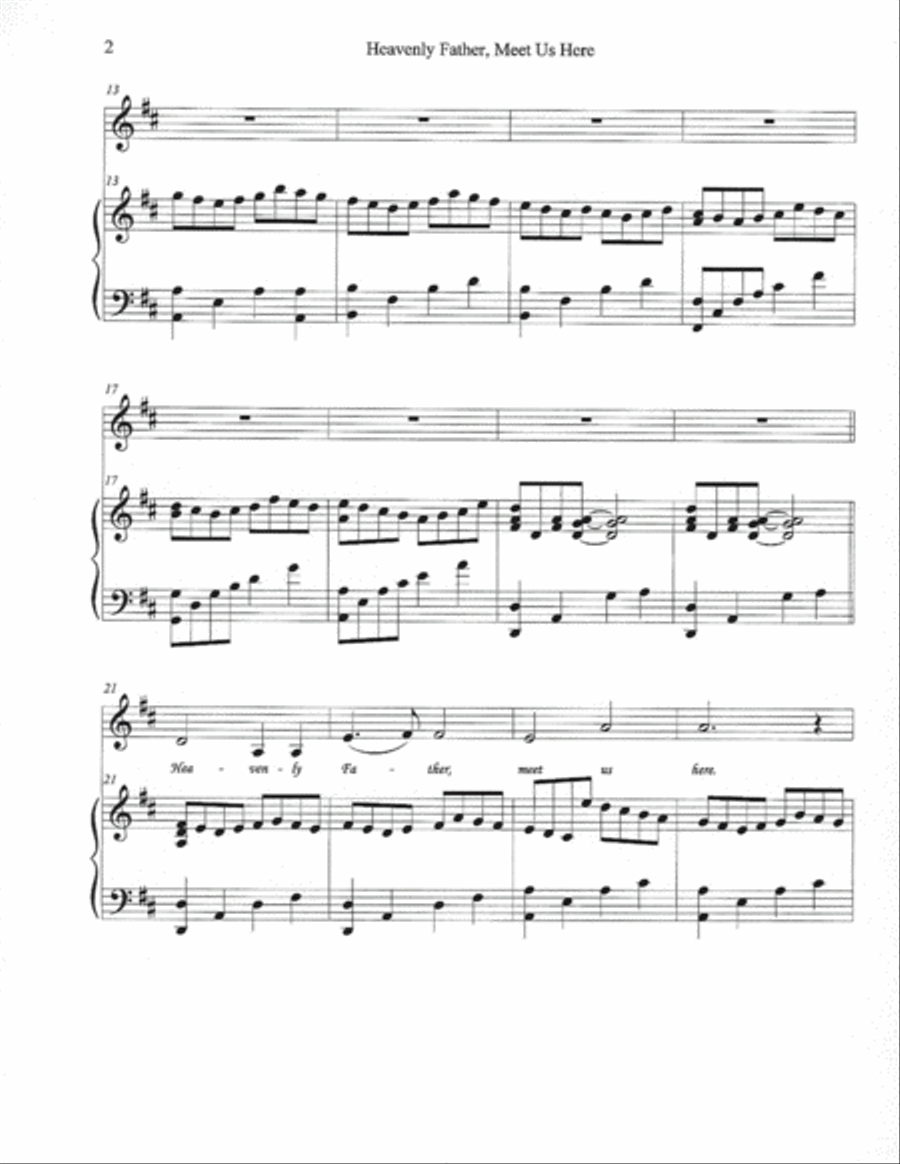 Heavenly Father, Meet Us Here Voice scores gallery preview page 2