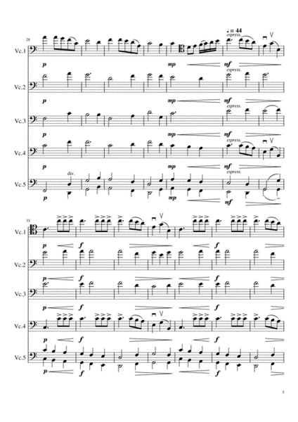 Intermezzo from Cavalleria Rusticana (for 'Cello Quintet) image number null