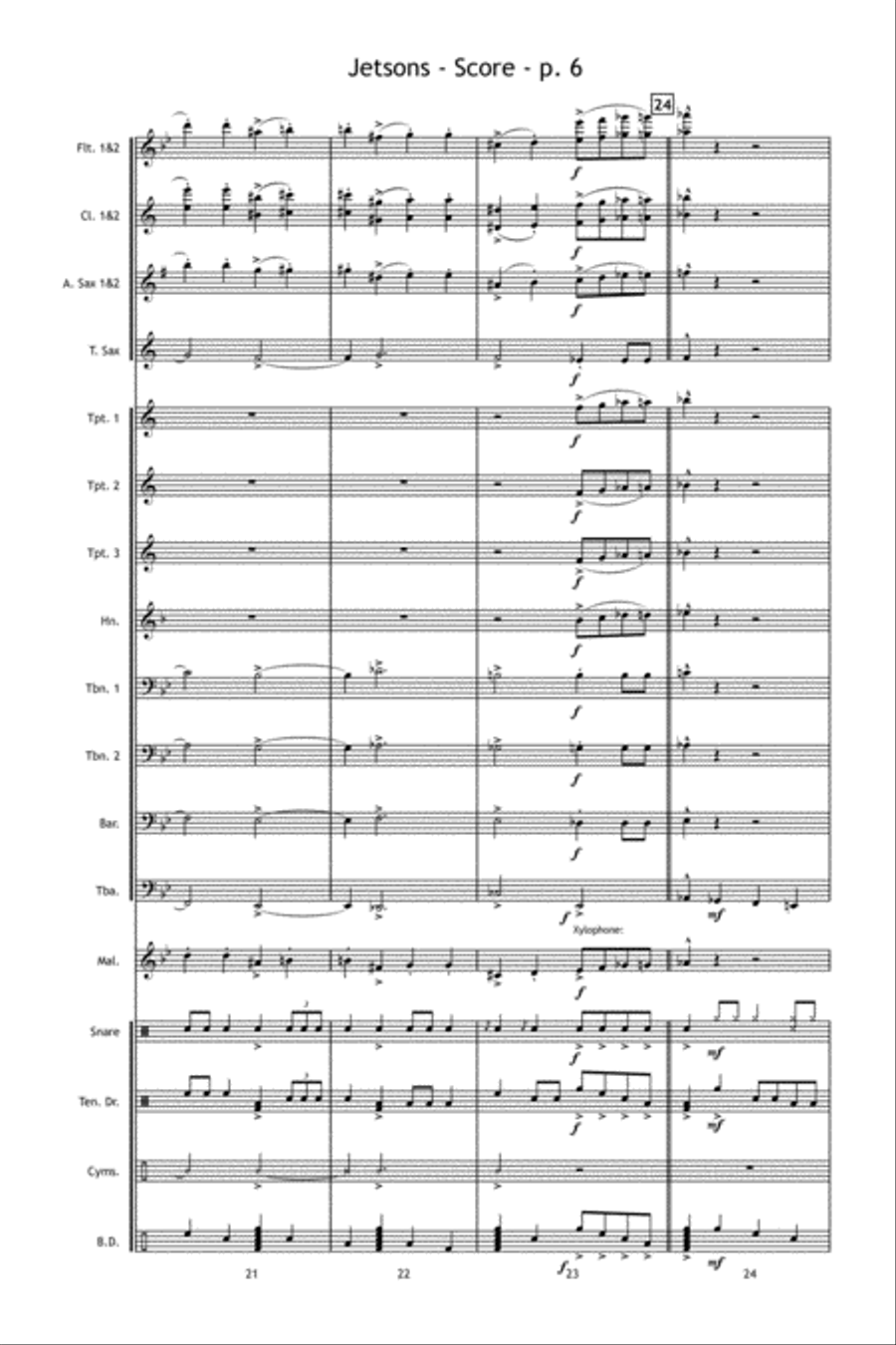 Jetsons Jetsons Marching Band scores gallery preview page 7