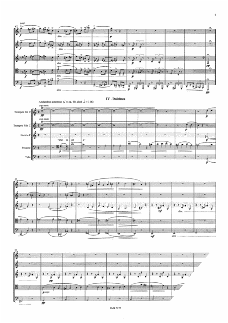 Don Quichottisen Don Quichottisen Brass Quintet scores gallery preview page 6