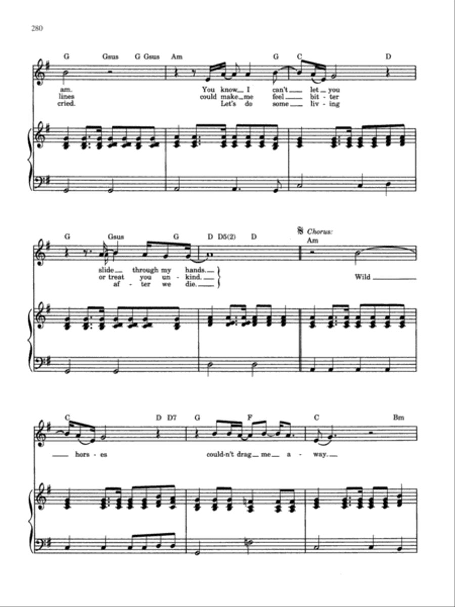 Wild Horses Wild Horses Piano, Vocal, Guitar scores gallery preview page 3