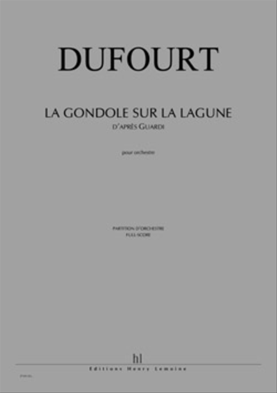La Gondole Sur La Lagune D'Apres Guardi Orchestra scores gallery preview page 1