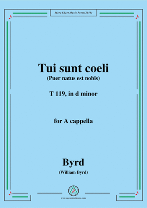 Book cover for Byrd-Tui sunt coeli,T 119,in d minor,for A cappella