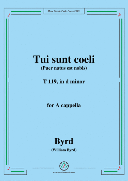 Byrd-Tui sunt coeli,T 119,in d minor,for A cappella image number null