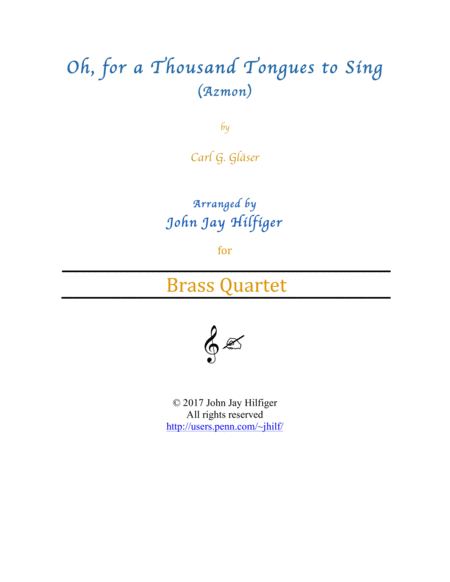 Oh, for a Thousand Tongues to Sing (Brass Quartet) image number null