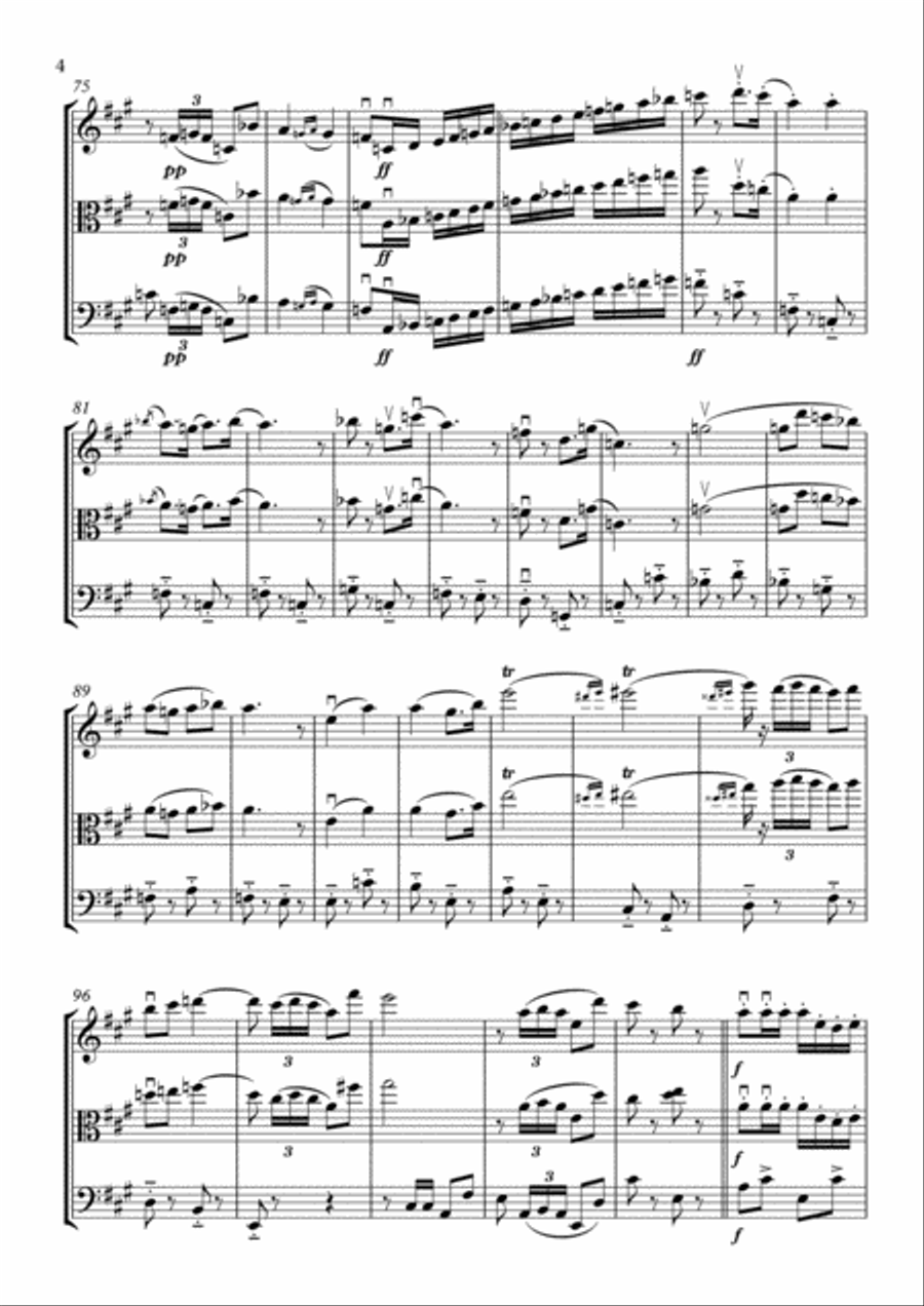 Prelude to Carmen String Trio scores gallery preview page 5