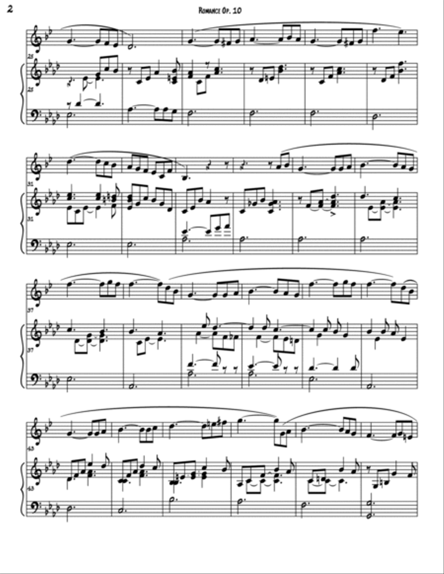 Romance Op. 10 Romance Op. 10 B-Flat Trumpet scores gallery preview page 2