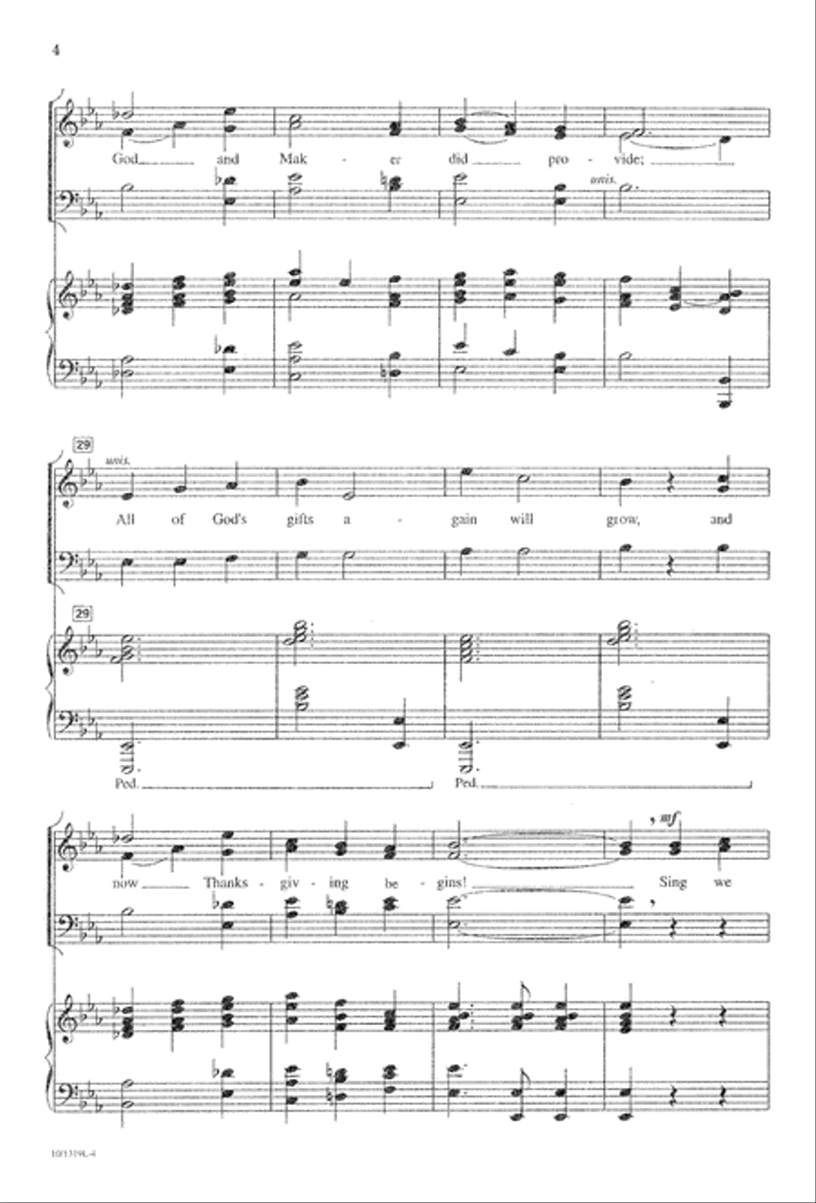 And Now Thanksgiving Begins 4-Part scores gallery preview page 4