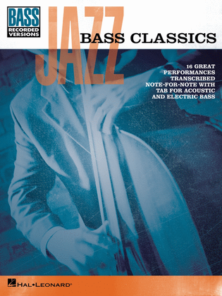 Book cover for Jazz Bass Classics
