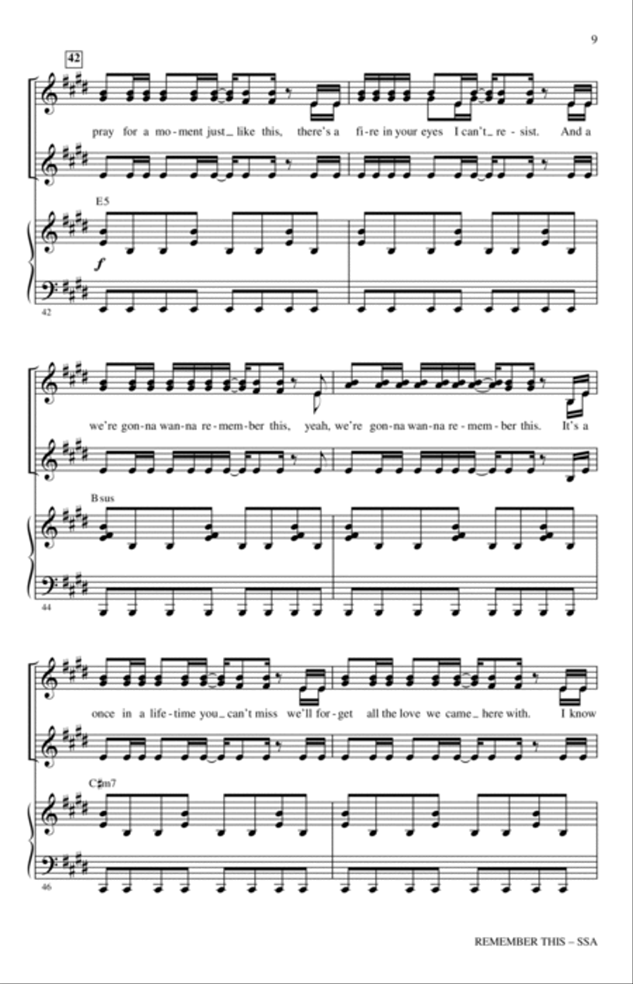 Remember This (arr. Roger Emerson) SSA scores gallery preview page 8