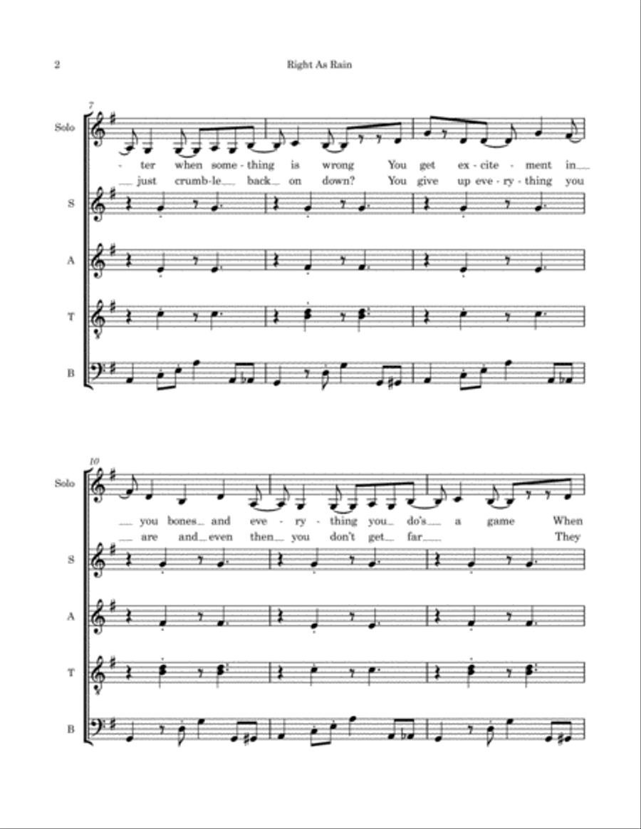 Right As Rain 4-Part scores gallery preview page 2
