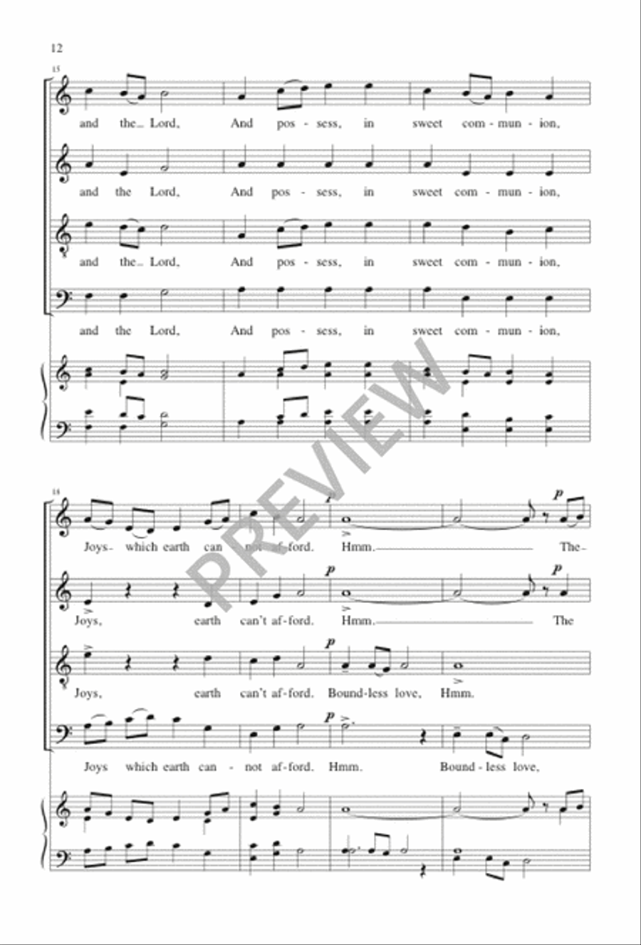 Three Hymn Arrangements from Sacred Harp 4-Part scores gallery preview page 12