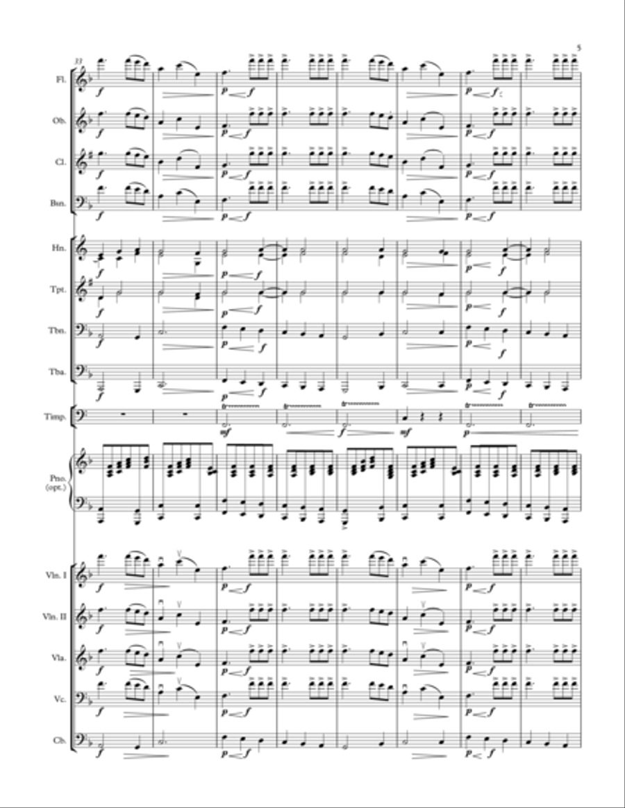 Nina and Rusticana (two arrangements for small orchestra) Chamber Orchestra scores gallery preview page 5