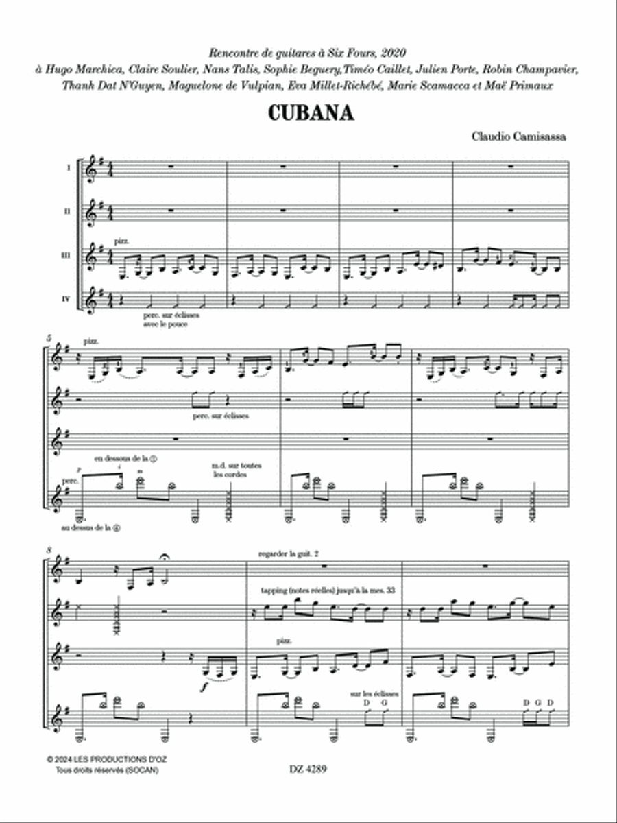 Cubana Guitar Ensemble scores gallery preview page 2